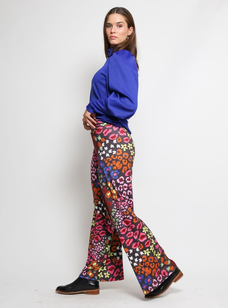 Palazzo Animal Print Cafe Colores Natalia Seguel-2