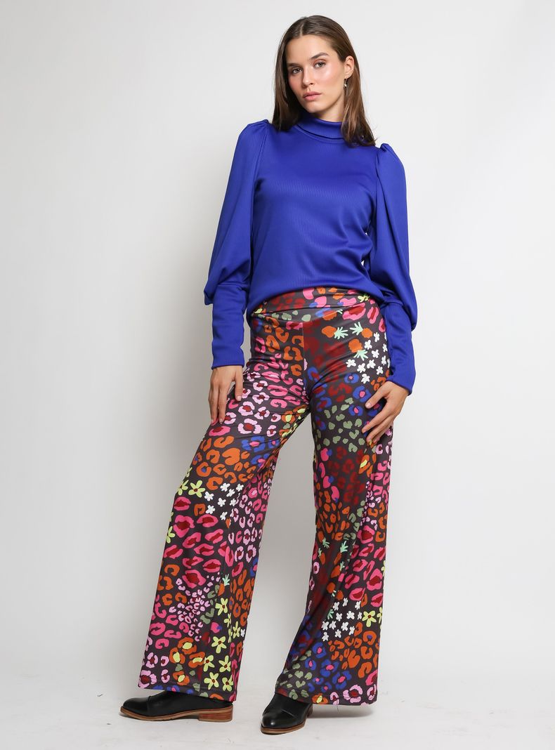 Palazzo Animal Print Cafe Colores Natalia Seguel-5