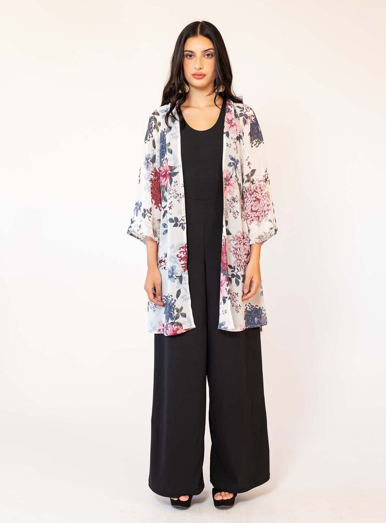 Kimono Blanco Flores Natalia Seguel-3