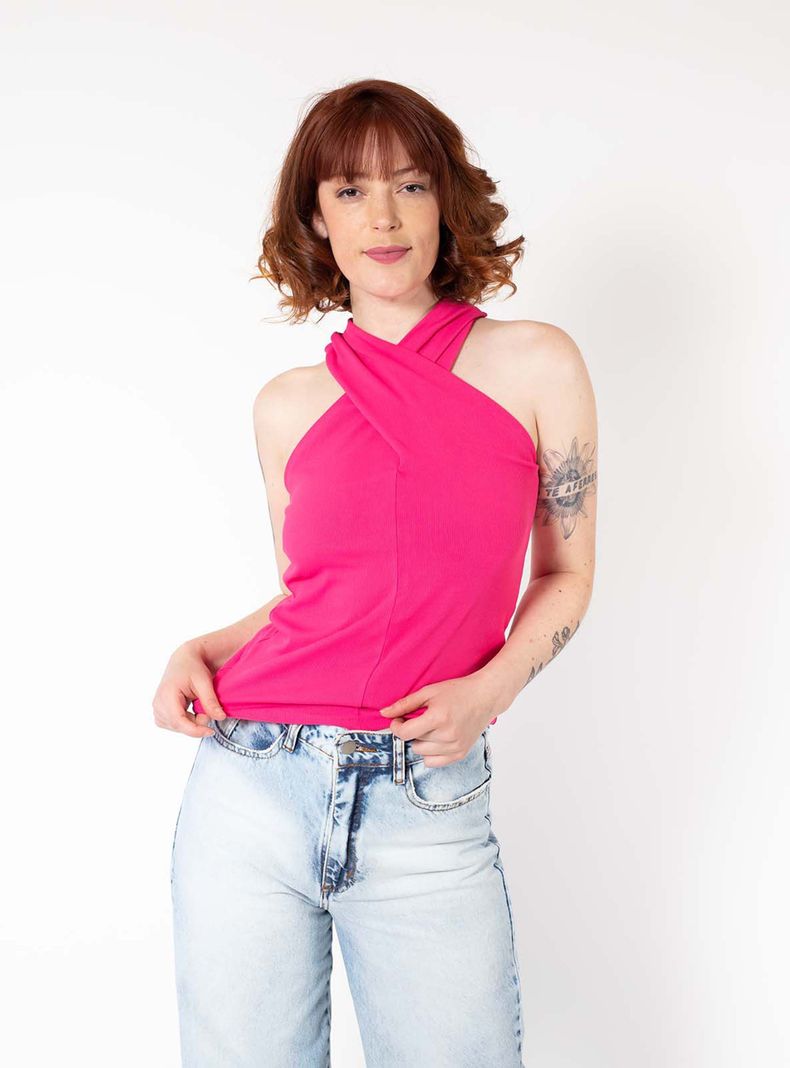 Polera Giulia Fucsia Natalia Seguel-3