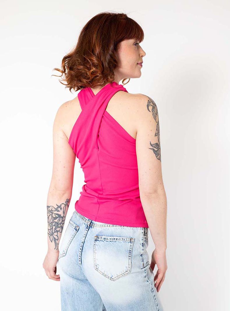 Polera Giulia Fucsia Natalia Seguel-5
