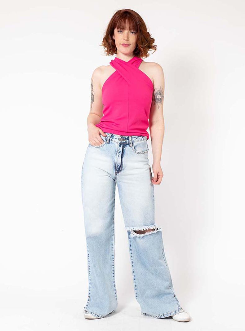 Polera Giulia Fucsia Natalia Seguel-1