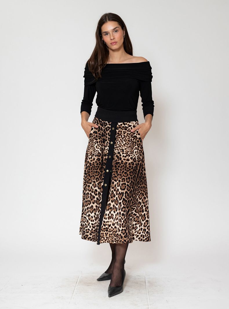 Falda Roma Animalprint Natalia Seguel-2