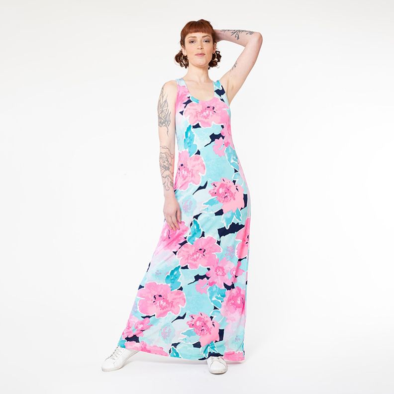 Vestido Deportivo Celeste Flores Natalia Seguel-5