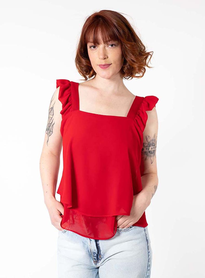 Blusa Noah Rojo Natalia Seguel-0