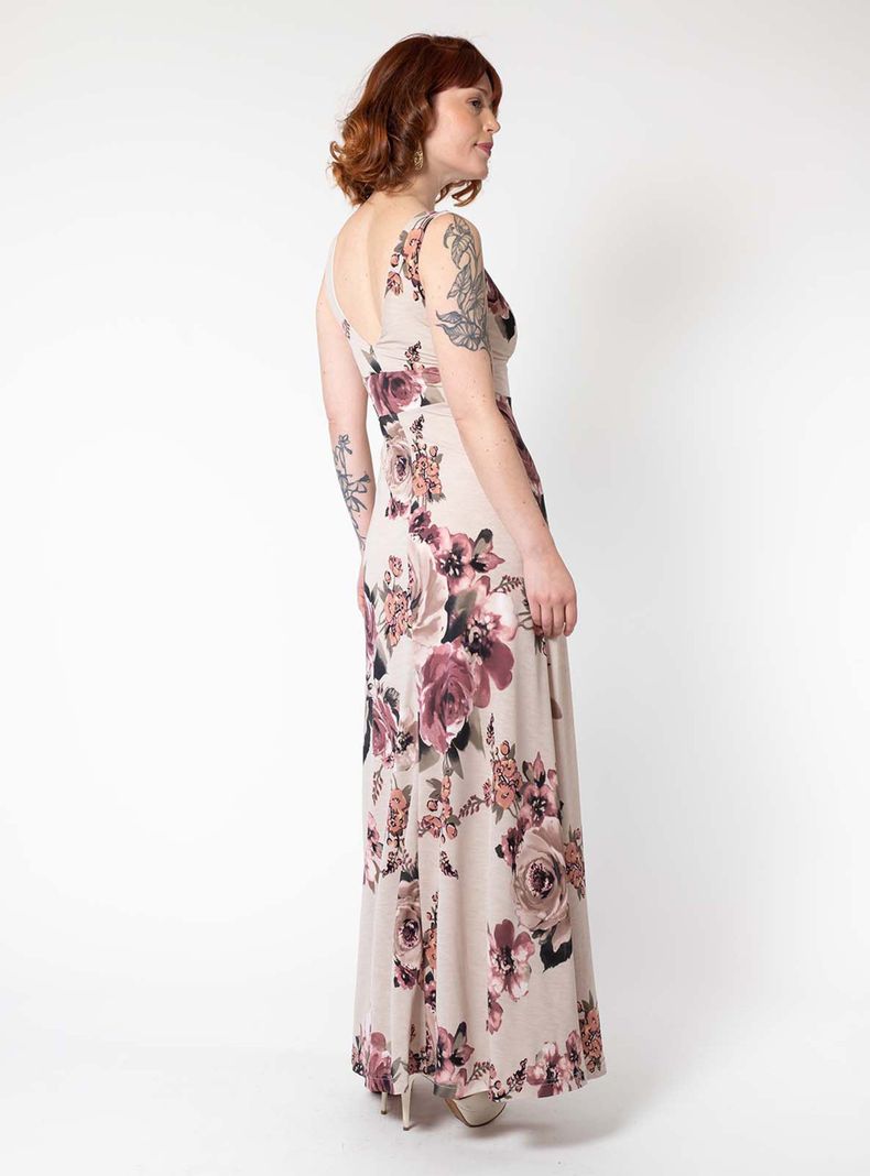 Vestido Vera Flores Rosa Natalia Seguel-4