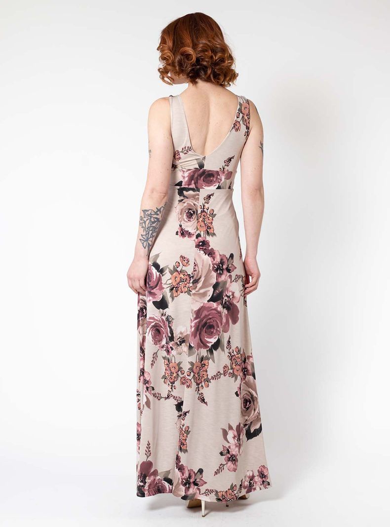 Vestido Vera Flores Rosa Natalia Seguel-3
