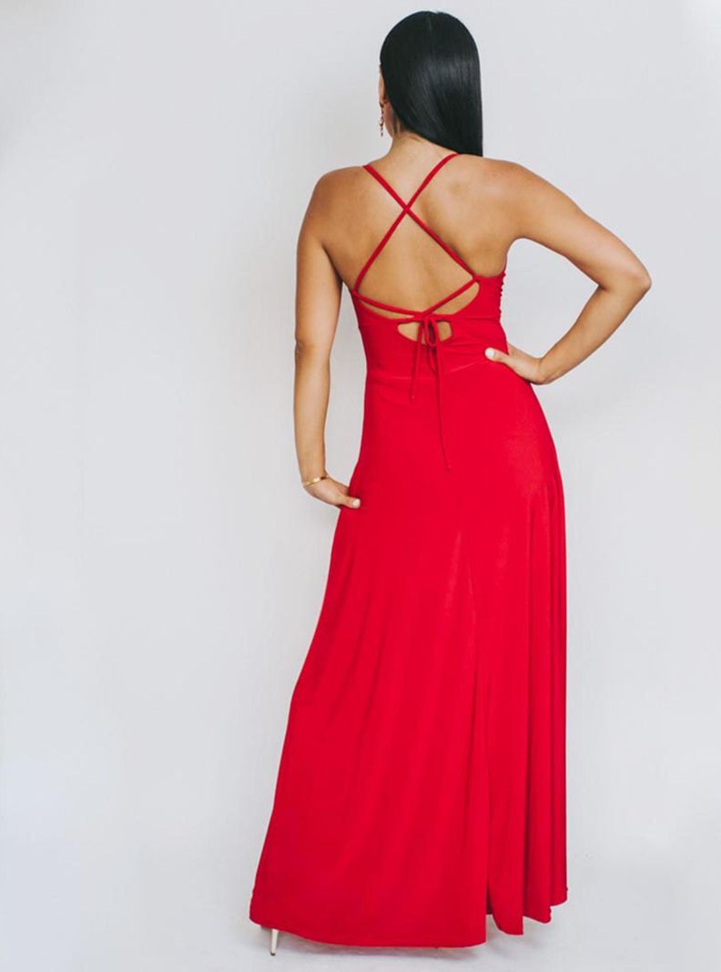Vestido Zara Rojo Italiano Natalia Seguel-1