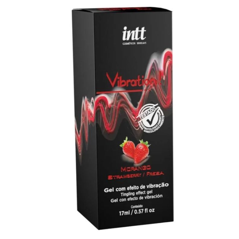Gel Lubricante Vibrador Liquido Efecto Calor Frutilla-1