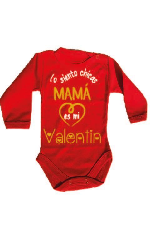 PILUCHOS BODY DE BEBE ML MAMÁ EN MI VALENTÍN DÍA DE LOS ENAMORADOS -1