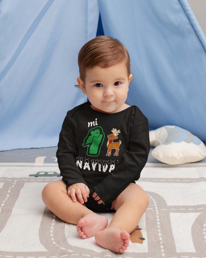 PILUCHOS BODY DE BEBE NAVIDAD MI PRIMERA NAVIDAD RENITO-1