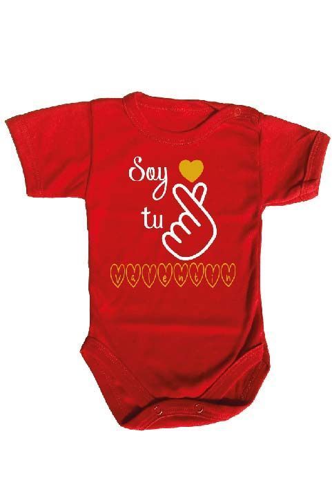 PILUCHOS BODY DE BEBE SAN VALENTÍN DÍA DE LOS ENAMORADOS SOY TU VALENTÍN-0