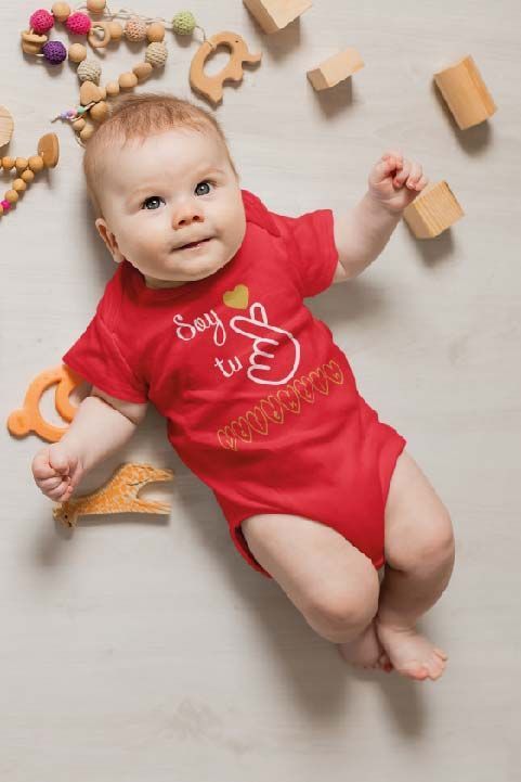 PILUCHOS BODY DE BEBE SAN VALENTÍN DÍA DE LOS ENAMORADOS SOY TU VALENTÍN-1