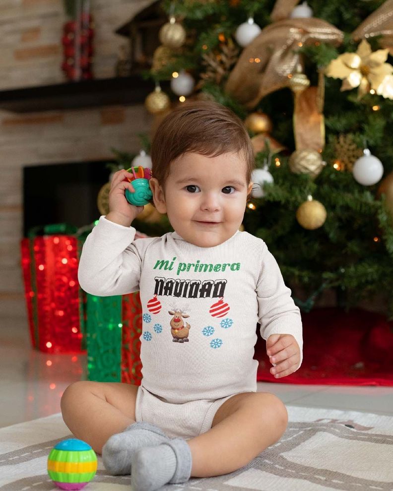 PILUCHOS BODY DE BEBE NAVIDAD MI PRIMERA NAVIDAD RENO-1