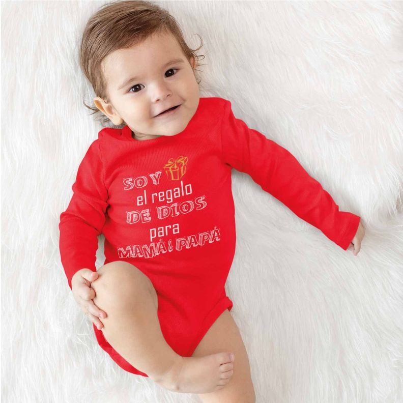 PILUCHOS / BODY DE BEBE ML REGALO DE DIOS-1