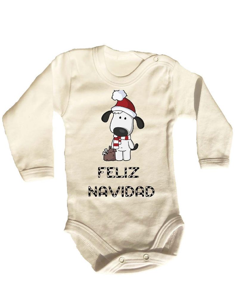 PILUCHOS BODY DE BEBE NAVIDAD FELIZ NAVIDAD PERRITO -0