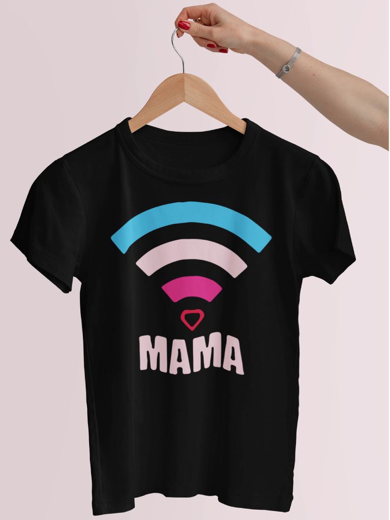 POLERA DÍA DE LAS MADRES  MAMÁ BUSCANDO SEÑAL-0