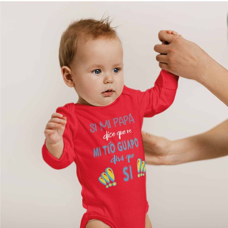 PILUCHOS / BODY DE BEBE ML MI TÍO GUAPO DIRÁ SI-1