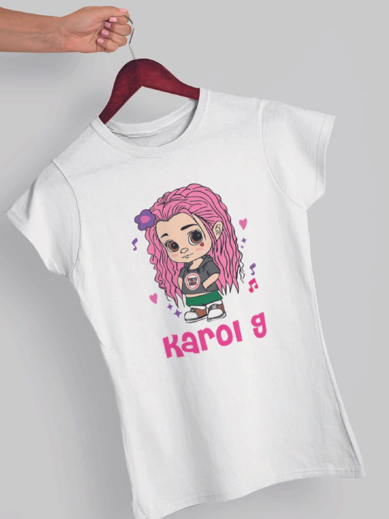 Polera Mujer Algodón KAROL G - Caricatura -1