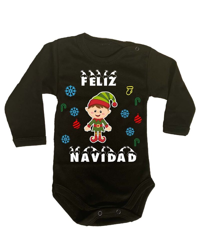 PILUCHOS BODY DE BEBE NAVIDAD FELIZ NAVIDAD DUENDE-1