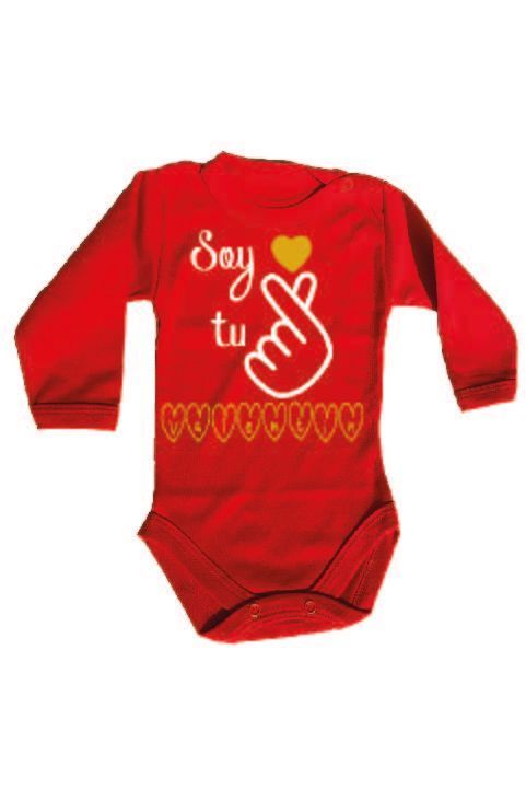 PILUCHOS BODY DE BEBE ML SAN VALENTÍN DÍA DE LOS ENAMORADOS SOY TU VALENTÍN-1