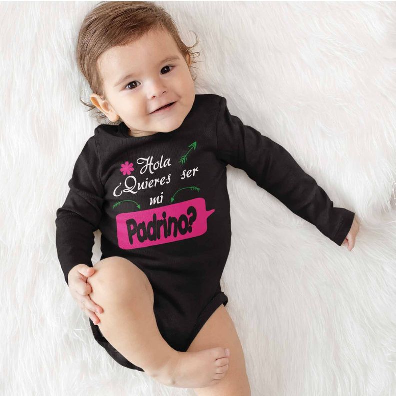 PILUCHOS / BODY DE BEBE ML QUIERES SER MI PADRINO?-1