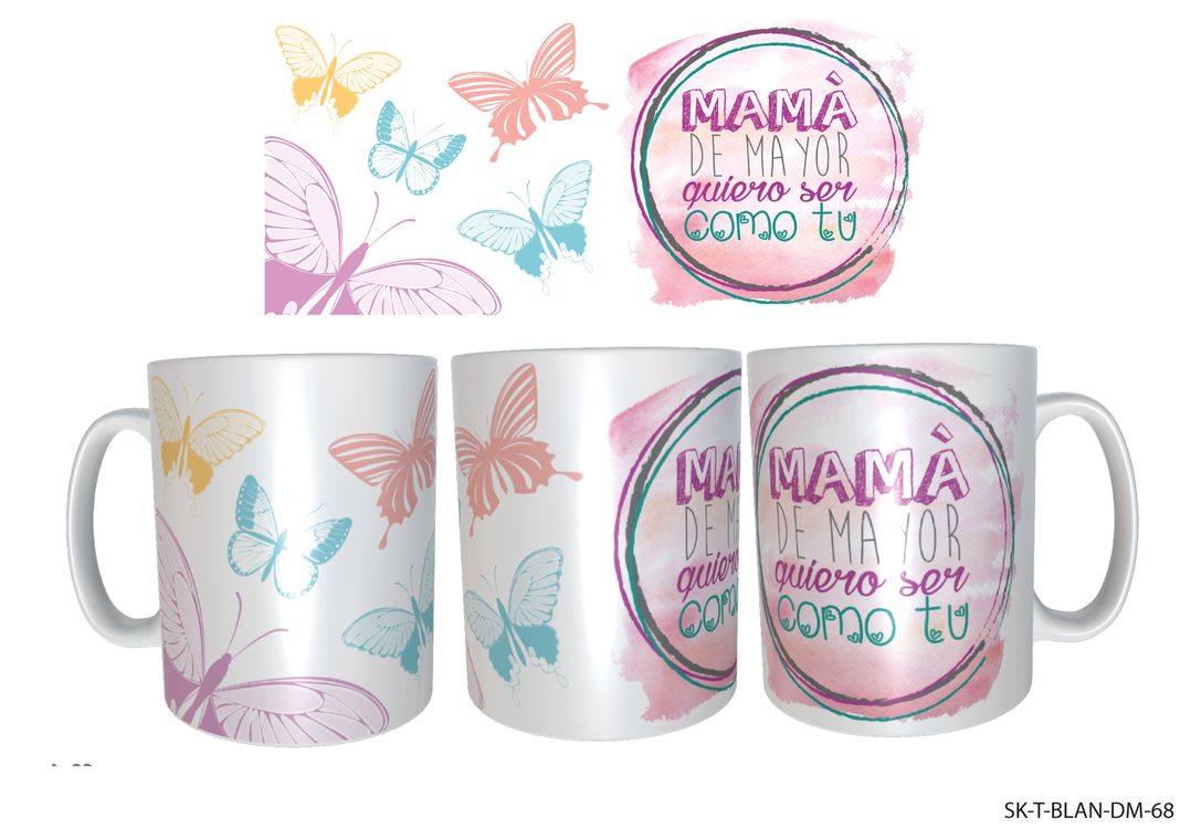 TAZA DÍA DE LAS MADRES MAMÁ DE MAYOR QUIERO SER COMO TU-0