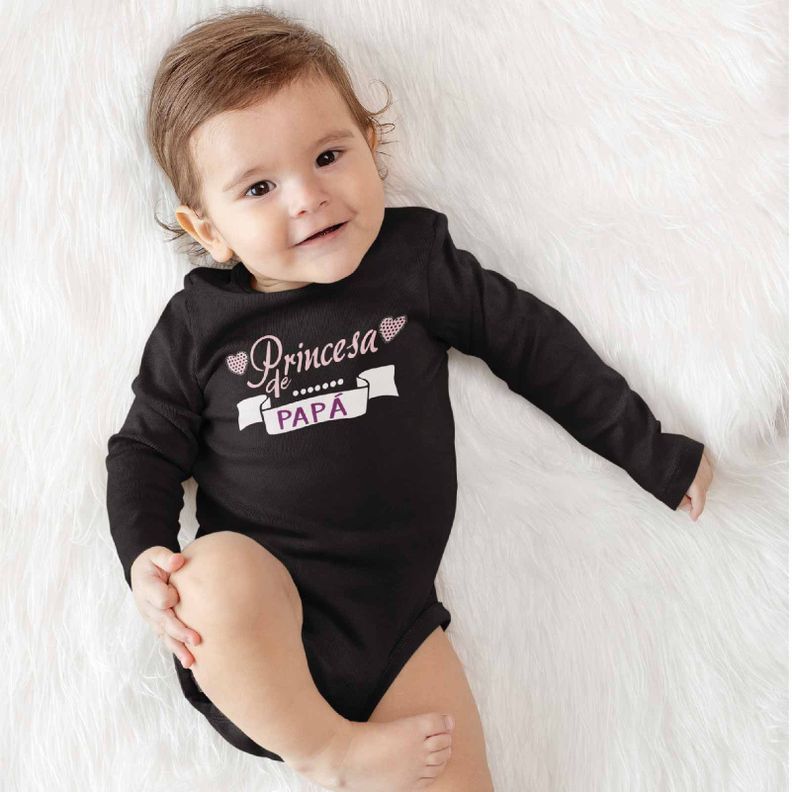 PILUCHOS / BODY DE BEBE ML PRINCESA DE PAPÁ-1