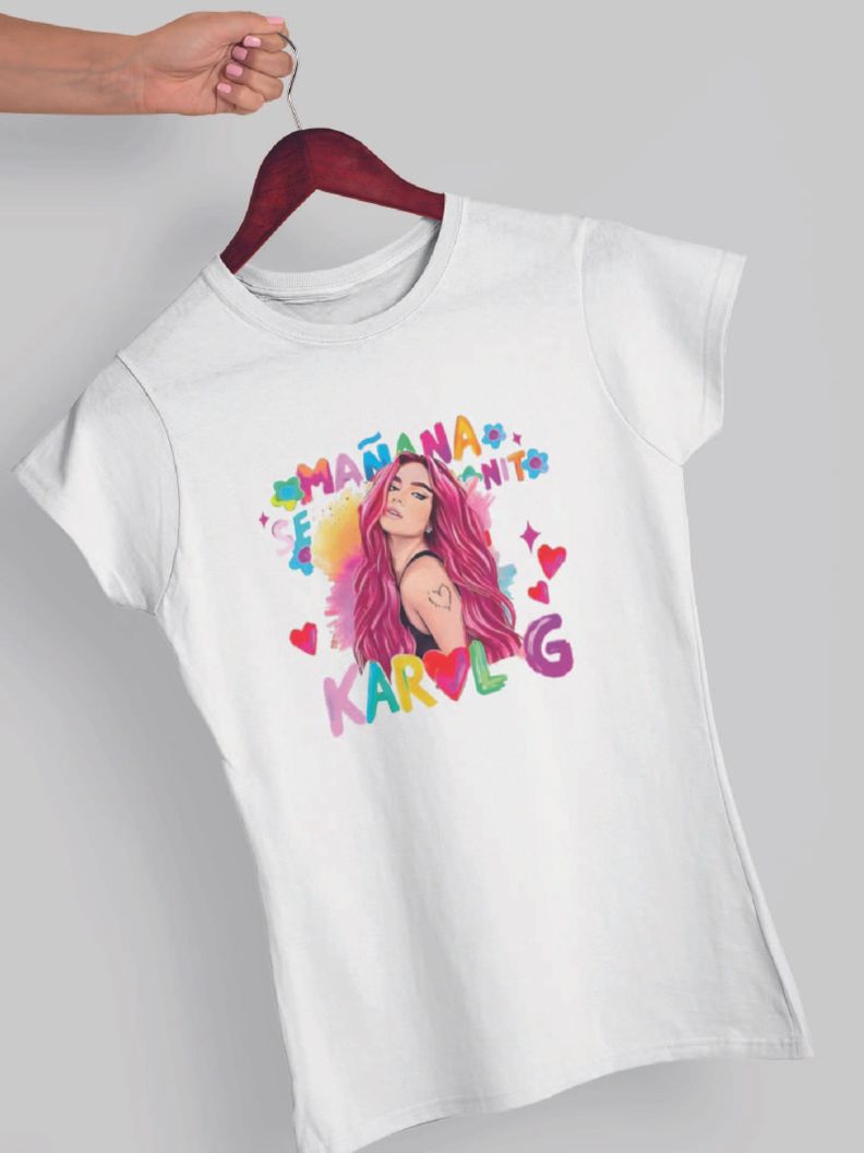 Polera Mujer Karol G - Cabello Rojo-1