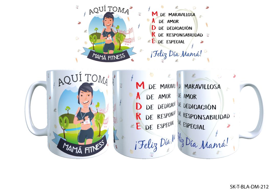 TAZA DÍA DE LAS MADRES MAMÁ FITNESS-0