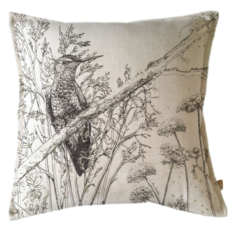 FUNDA COJIN MARISA COLIBRI FRENTE BRILLANTE 45X45 Diseno 1