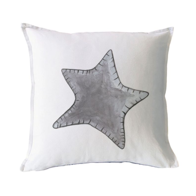 FUNDA COJIN ALGODON ESTRELLA SOLITARIA GRIS 45X45 Diseno 1
