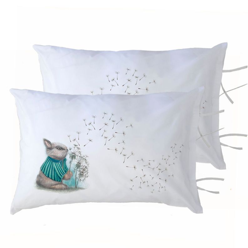 PACK 2 FUNDAS ALMOHADA CONEJO PIDE UN DESEO 50X70-0