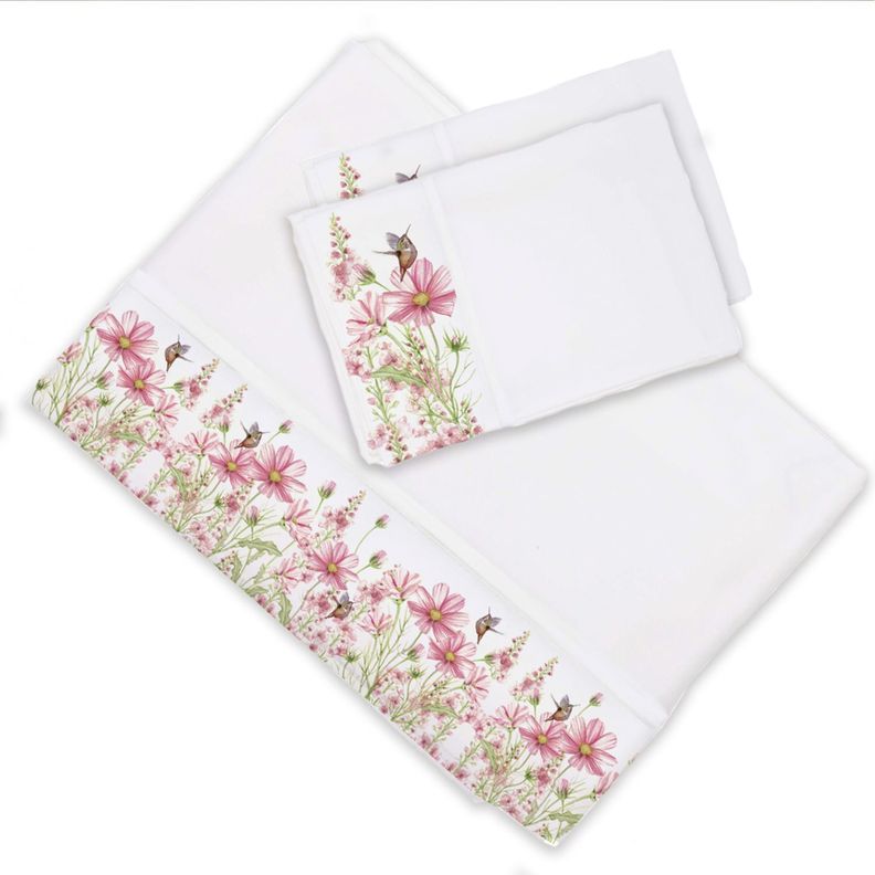 Juego de Sábanas King Jardín Primaveral Rosa