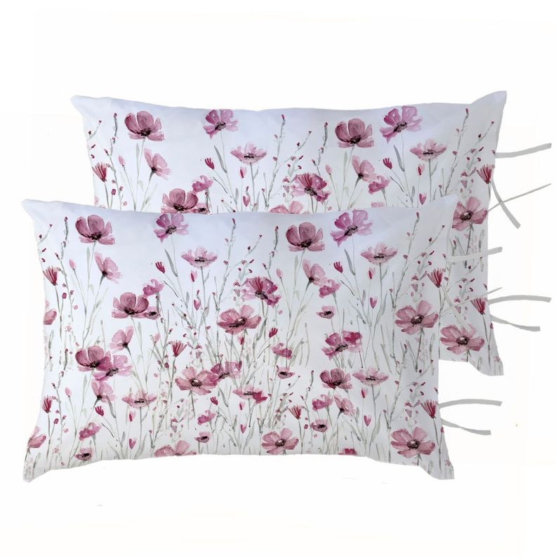 PACK 2 FUNDAS ALMOHADA FLORCITAS UNICORNIO 50X70-0