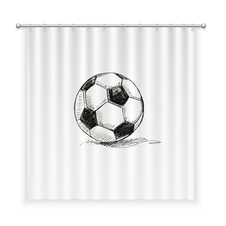 CORTINA DE BAÑO ALGODÓN PELOTA FÚTBOL-0