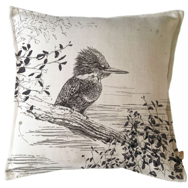 FUNDA COJÍN MARISA MARTÍN PESCADOR B/N 45X45-0