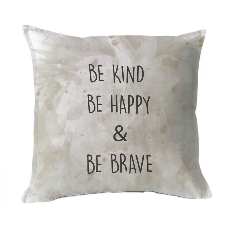 FUNDA COJIN ALGODON KIND, HAPPY AND BRAVE 45X45 Diseno 1