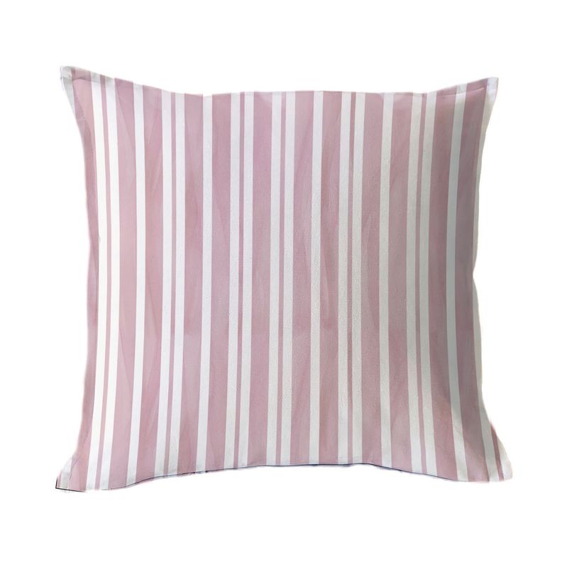 FUNDA COJÍN ALGODÓN FRANJAS ROSA 45X45-0
