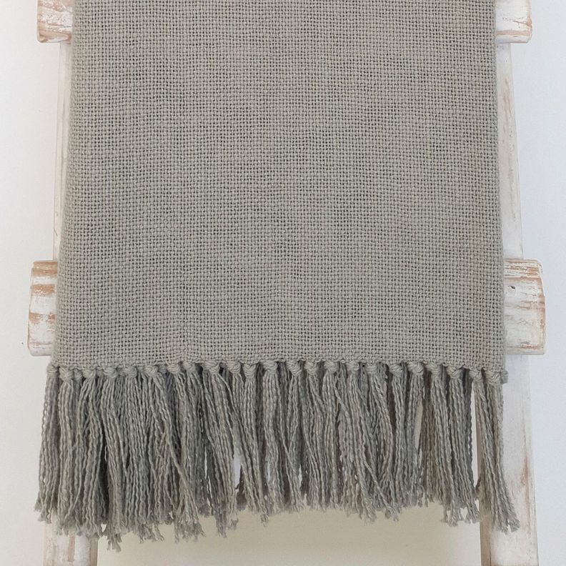 CHAL TELAR ALGODON GRIS CLARO 220X100 Gris Perla