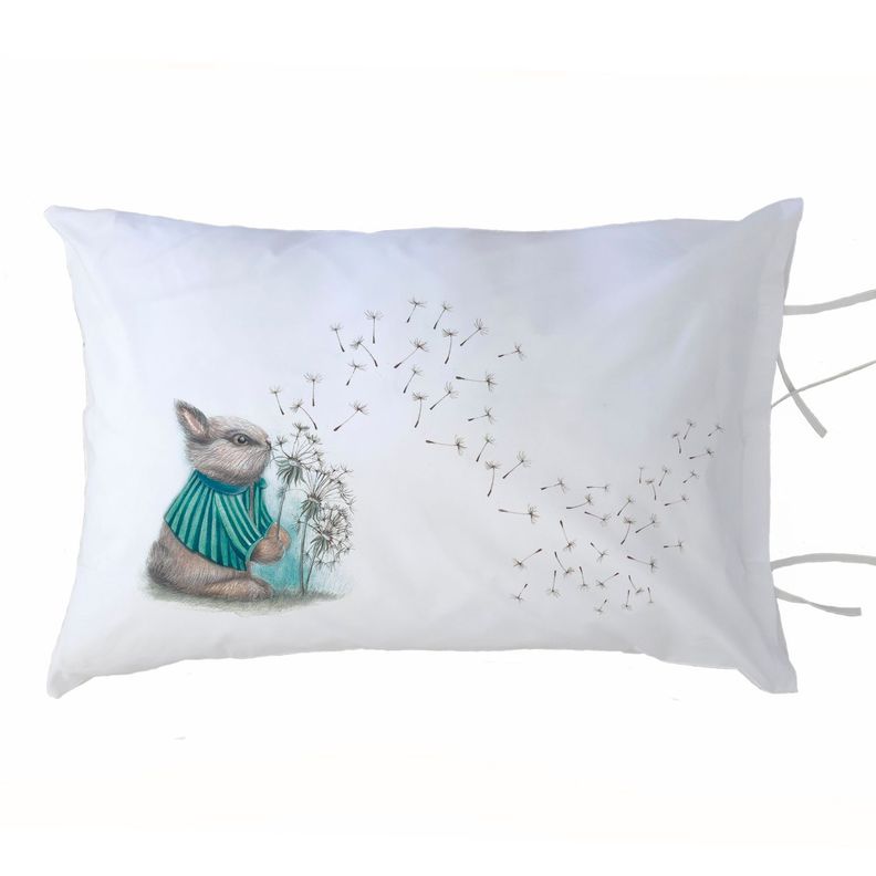 FUNDA ALMOHADA CONEJO PIDE UN DESEO 50X70-0