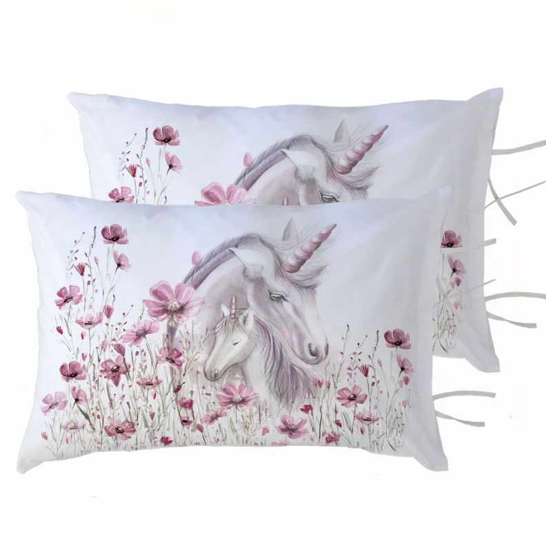 PACK 2 FUNDAS ALMOHADA UNICORNIO 50X70-0