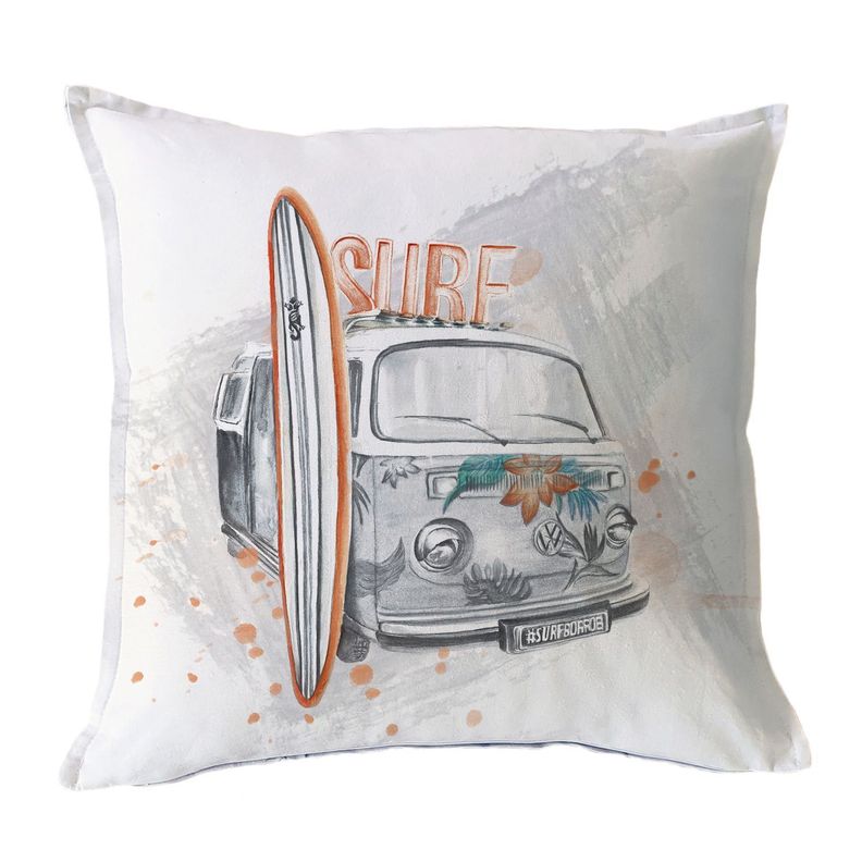FUNDA COJIN ALGODON COMBI SURF 45X45 Diseno 1