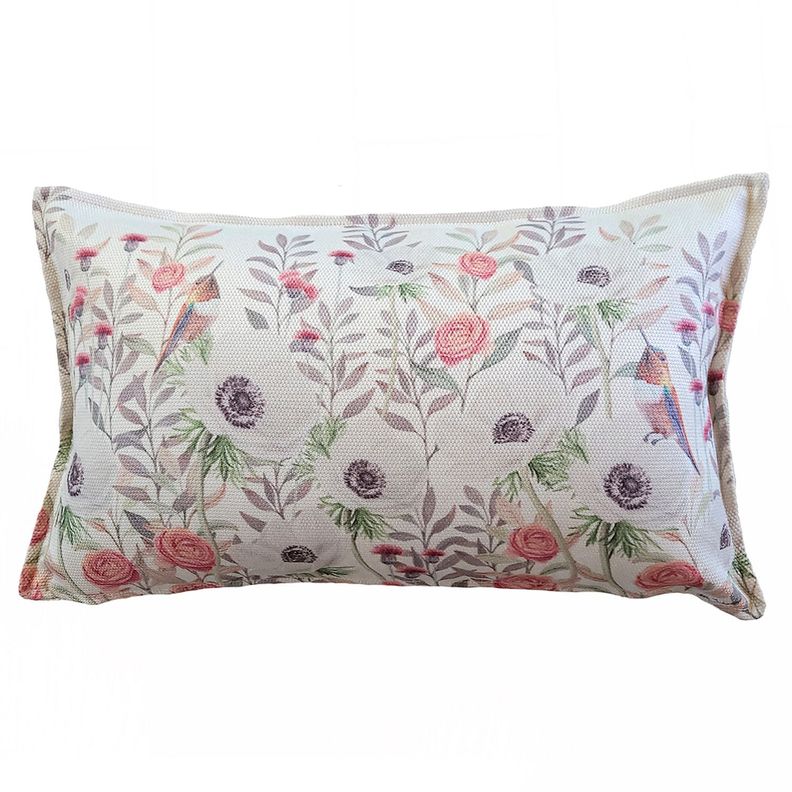 FUNDA COJÍN MARISA ANÉMONE BLANCA 50X30-0