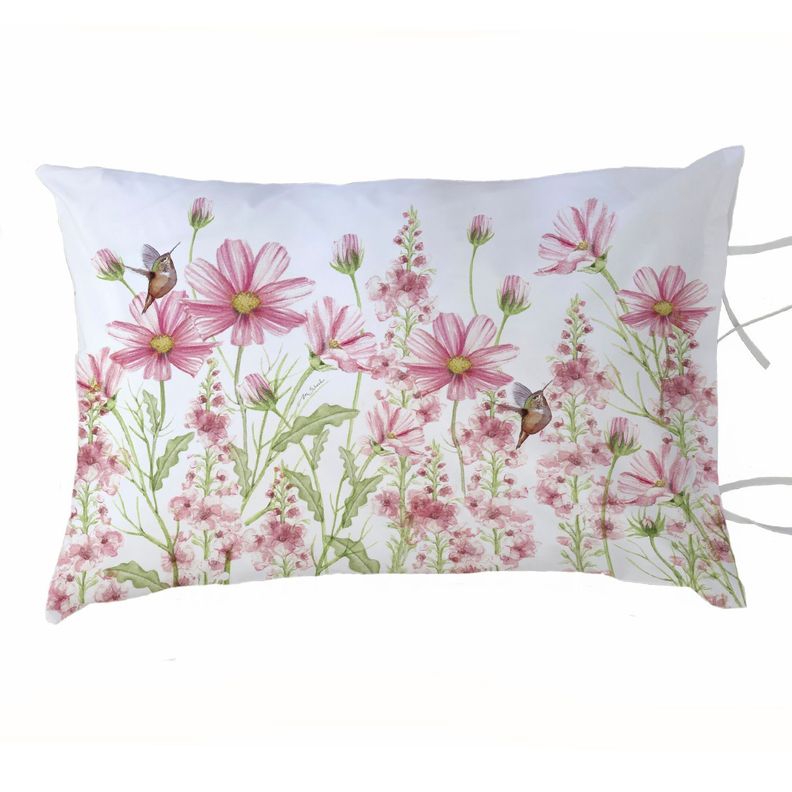 FUNDA ALMOHADA JARDÍN PRIMAVERAL ROSA 50X70-0