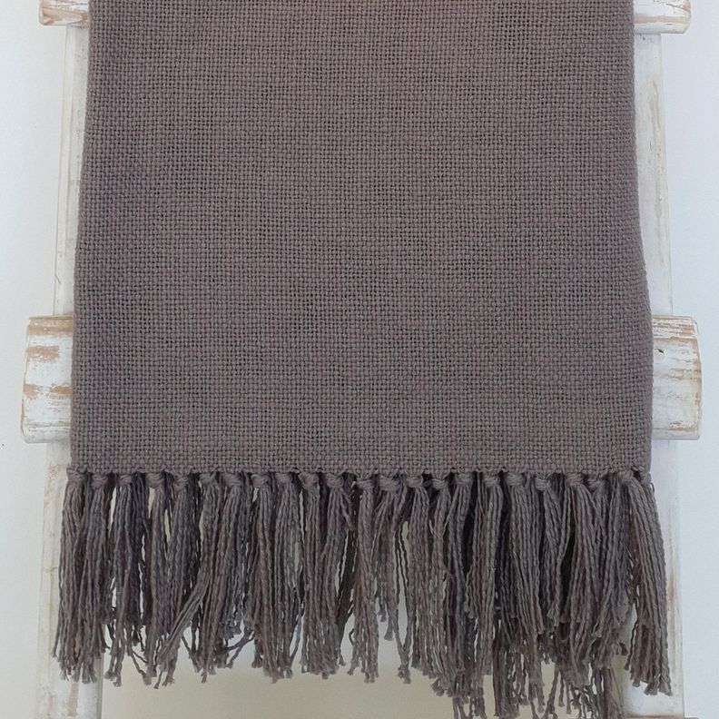 CHAL TELAR ALGODON TAUPE 160X100