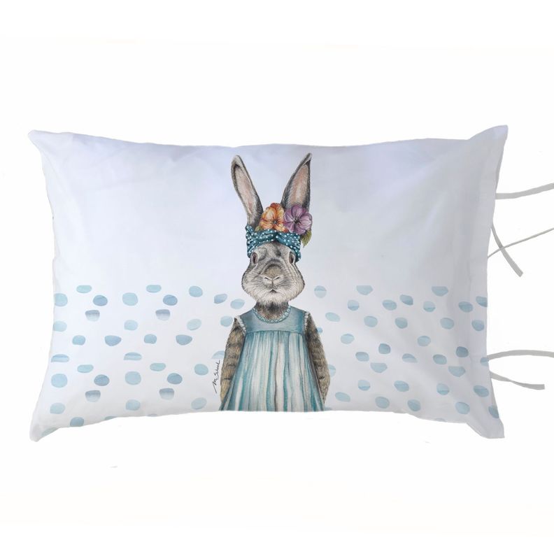 FUNDA ALMOHADA CONEJA FLORA 50X70-0