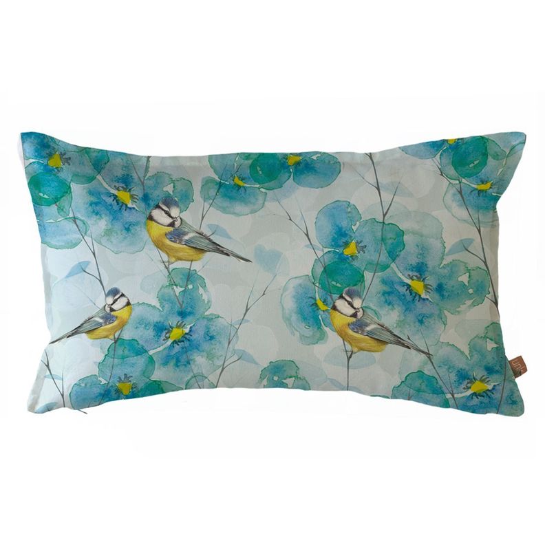 FUNDA COJIN MIX TURQUESA BLUETIT 50X30 Diseno 1