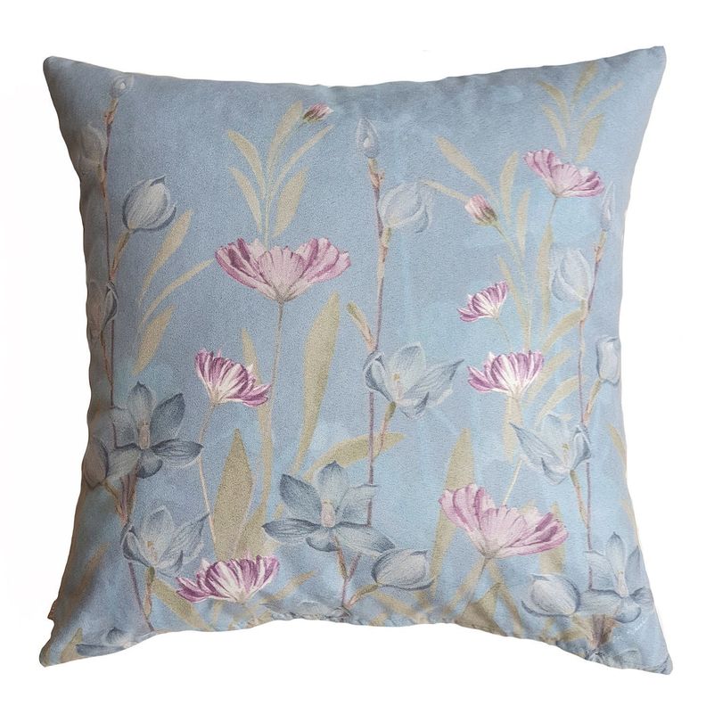 FUNDA COJIN GAMUZA FLORCITAS DE NARCISOS 45X45 Diseno 1