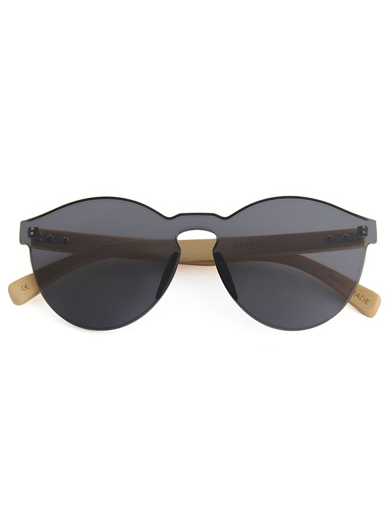 Lentes de sol anteojos gafas mujer madera bambú polarizados-2